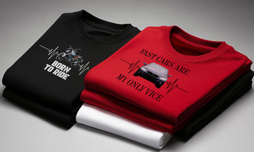 Personalisiere jetzt dein T-Shirt mit Motorrad-, Auto- oder LKW-Design – inklusive Wunsch-Kennzeichen!