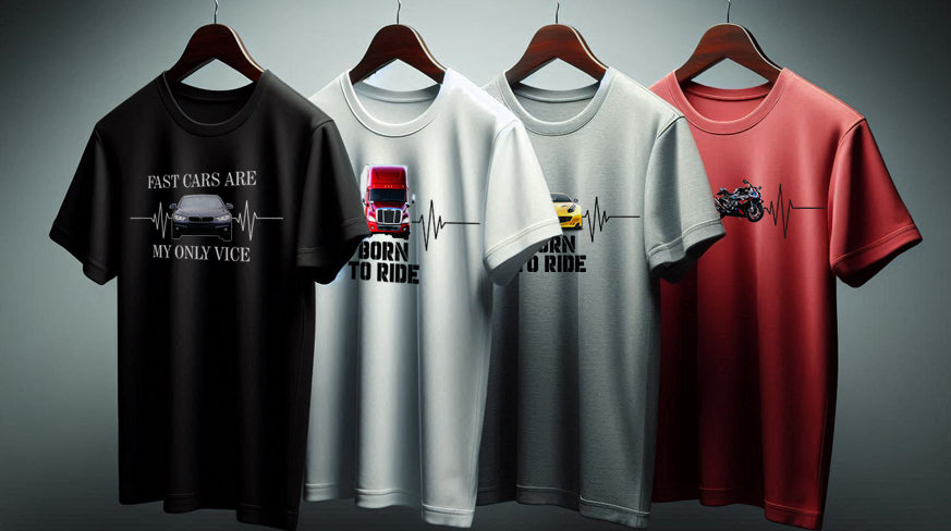 Personalisiere jetzt dein T-Shirt mit Motorrad-, Auto- oder LKW-Design – inklusive Wunsch-Kennzeichen!